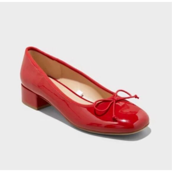 A NEW DAY Women's Joy Ballet Pumps Red Size 6 - Picture 1 of 8